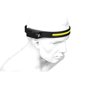 Silicone LED Smart Sensor Light Outdoor Strong Light Long-Beam Headlight (Black)