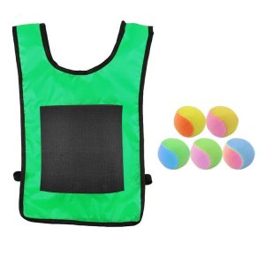 Children Dodgeball Vest For Parent-child Outdoor Games With 5 Balls, Specification: Large (Green)