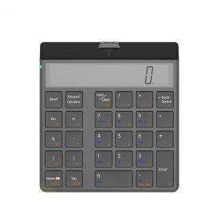 Sunreed KC9001S 29 Keys Financial Office Digital Bluetooth Keyboard With Display, Style: Single Zero Version (Black)