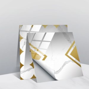 20 PCS 10cm PVC Crystal Covered Film Geometric Pattern Tile Wall Sticker (TS235)