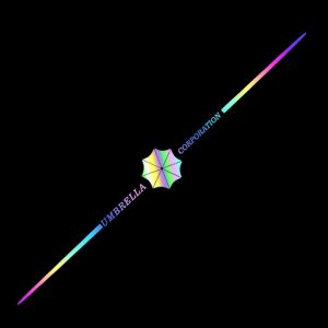 2pcs 60cm Colorful Laser Car Stickers Body Scratches Cover Car Stickers (Umbrella 9137B)
