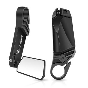 WEST BIKING Bicycle Handlebar Folding Mirror (Black)