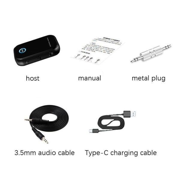 Car Bluetooth 5.0 Audio Receiver 3.5mm Bluetooth Converter - Image 2