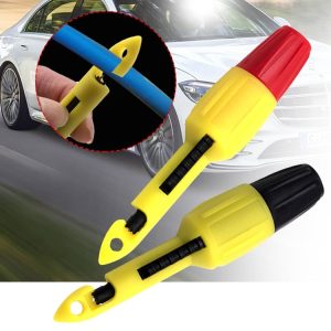 2 PCS Automotive Circuit Repair Tool Free Line Punch Device (Red+Black)