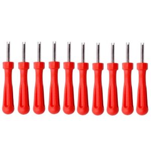 10 PCS Car Tire Electric Vehicle Valve Cap Bicycle Valve Core Switch, Style: Single Head Short