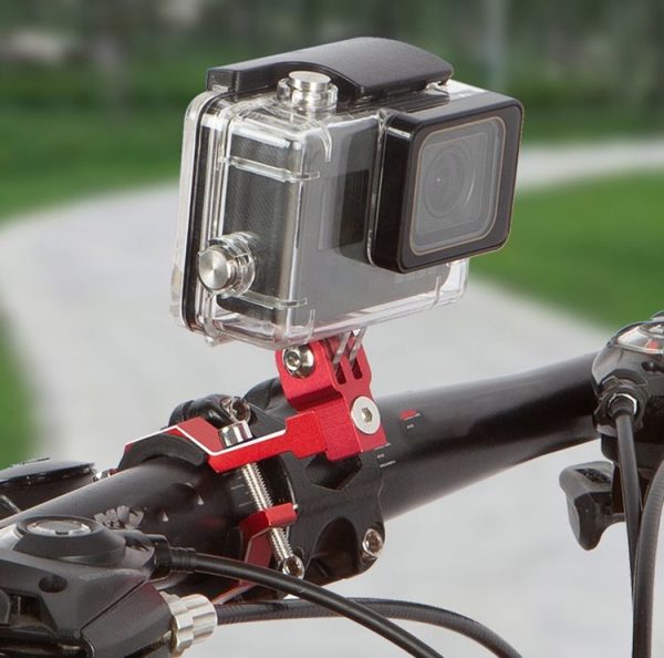 Action Camera Aluminum Bicycle Motorcycle Mount for Gopro (Black) - Image 7