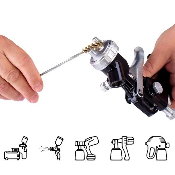 11 PCS / Set Spray Cleaning Tool Pipeline Dust Wire Brush (Army Green) - Image 7