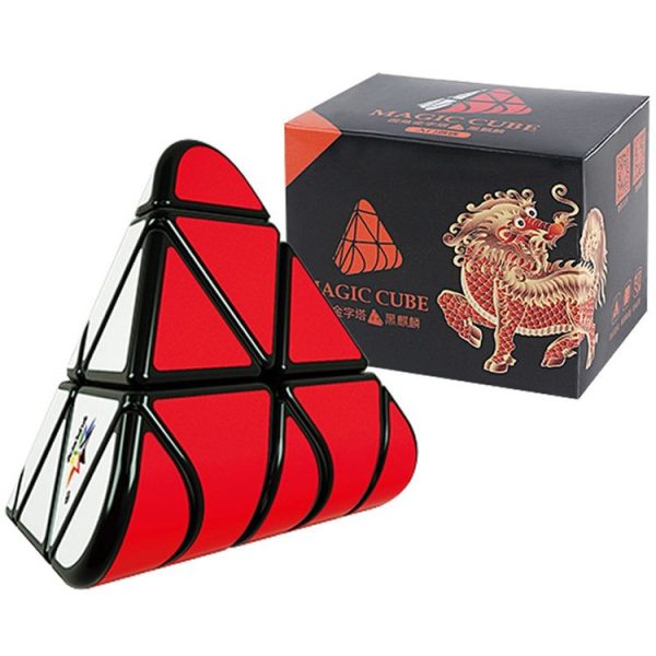 YuXin Black Kylin Round Angle 3x3x3 Pyramid Cube Educational Puzzle Toy