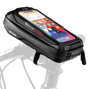 WILD MAN X3 0.5L EVA Hard Shell Bicycle Touch Screen Phone Bag (Red)