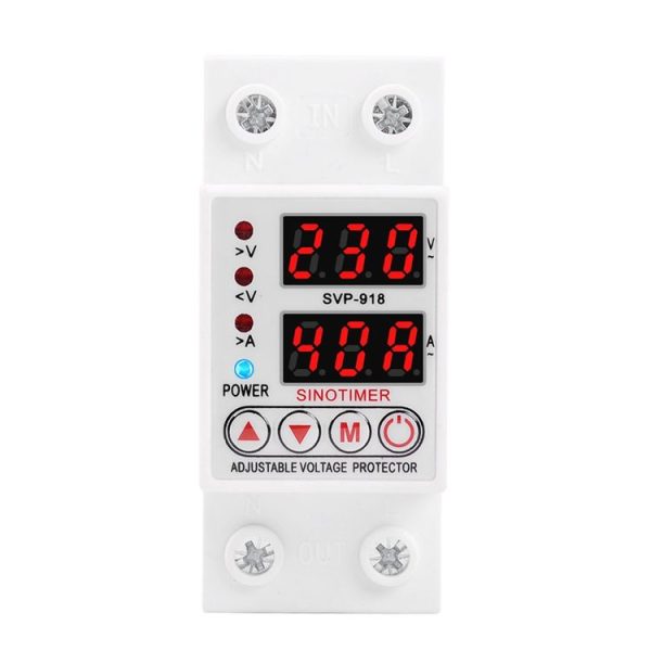 SINOTIMER SVP-918 Adjustable Self-resetting Intelligent Over-voltage Under-voltage Protector, Current: 40A