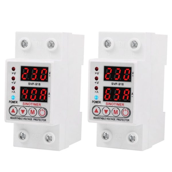 SINOTIMER SVP-918 Adjustable Self-resetting Intelligent Over-voltage Under-voltage Protector, Current: 40A - Image 2