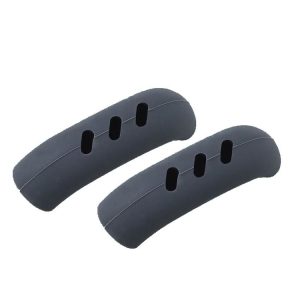 1 Pair Silicone Pot Handle Insulation Cover Iron Pot Handle Cover (Simple Gray)