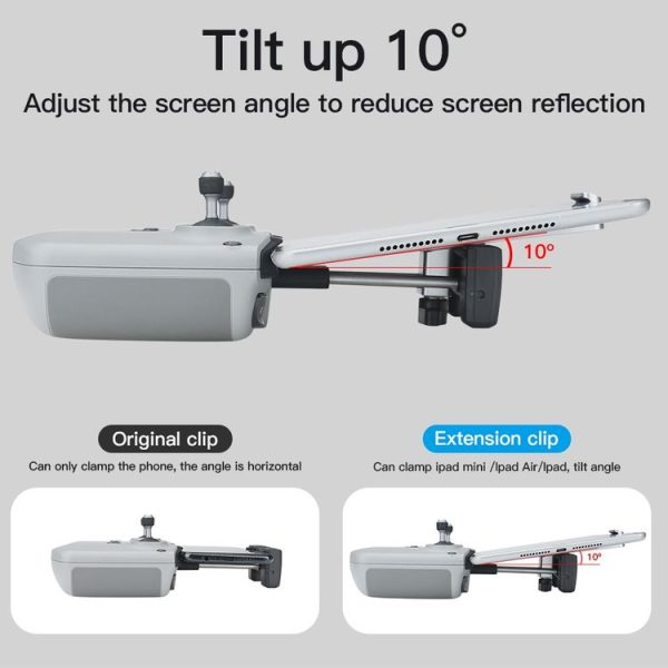 RCSTQ Remote Control Aluminum Tablet Holder for DJI Mini 3 Pro / Air 2S / Mini 2, Style: With Lanyard - Image 7