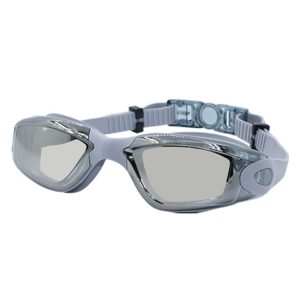 HD Waterproof and Anti-fog Electroplating Swimming Goggles (Gray)