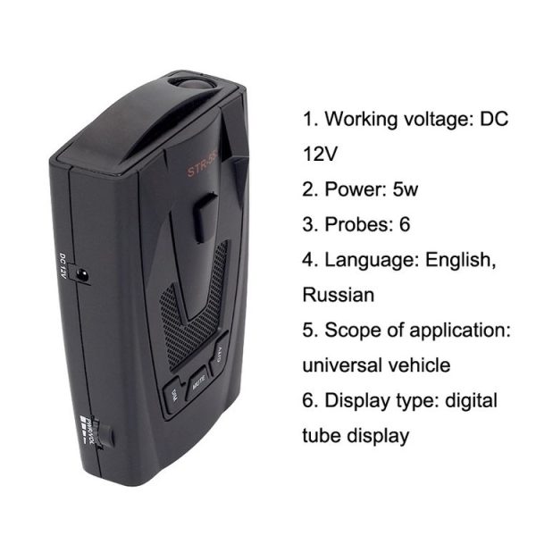 STR555 Electronic Dog Multi-language Voice Full-frequency Mobile Speed Early Warning Device - Image 5