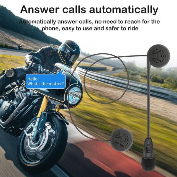 M8 Motorcycle Helmet Bluetooth Headphones Hidden Wireless Header Wheat Caller Automatic Answer - Image 6