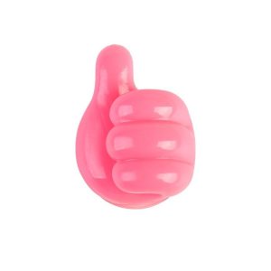 10 PCS Non-punching And Non-marking Adhesive Thumb Hook Cable Organizer (Pink)