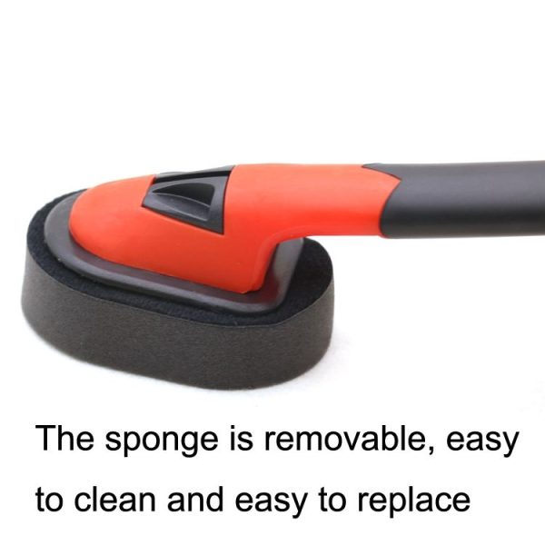 Handle + Sponge Long Handle Car Tire Varnishing Brush Tire Waxing Brush Sponge - Image 4