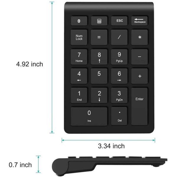 BT304 22 Keys Laptop Mini Wireless Keyboard, Spec: 2.4G (Gold) - Image 3