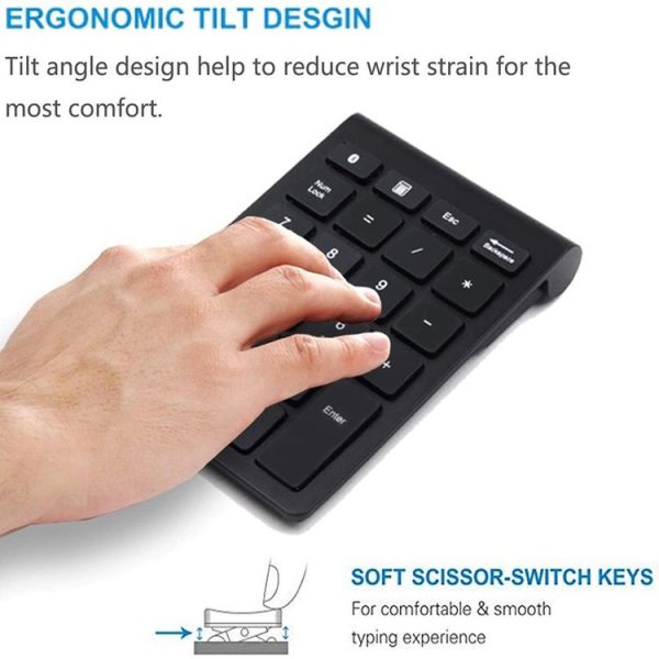BT304 22 Keys Laptop Mini Wireless Keyboard, Spec: 2.4G (Gold) - Image 4