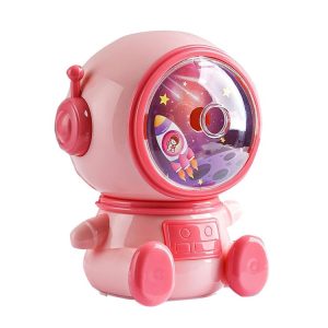 Cartoon Hand-cranked Automatic Pencil Sharpener, Style: Astronaut (Pink)