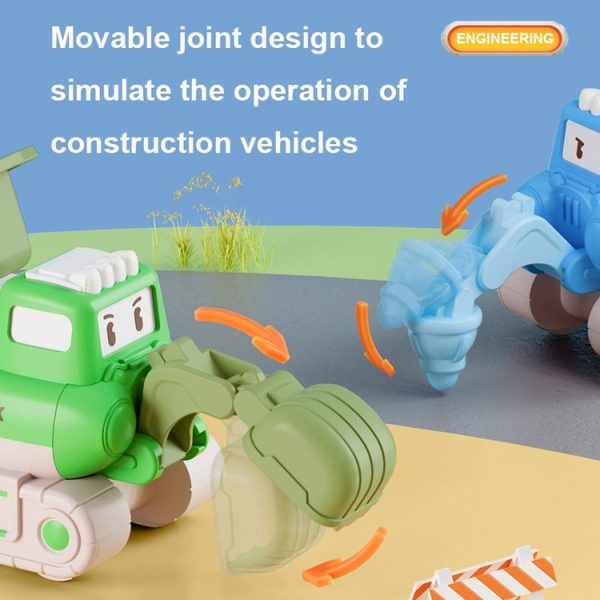 3 PCS 7799 Pressing Inertia Forward Cartoon Children Toy Car (Red) - Image 5