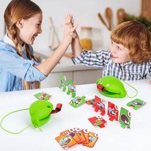 BY-0003 Frog Tongue Out Board Game Parent-child Interactive Desktop Toy (Green)