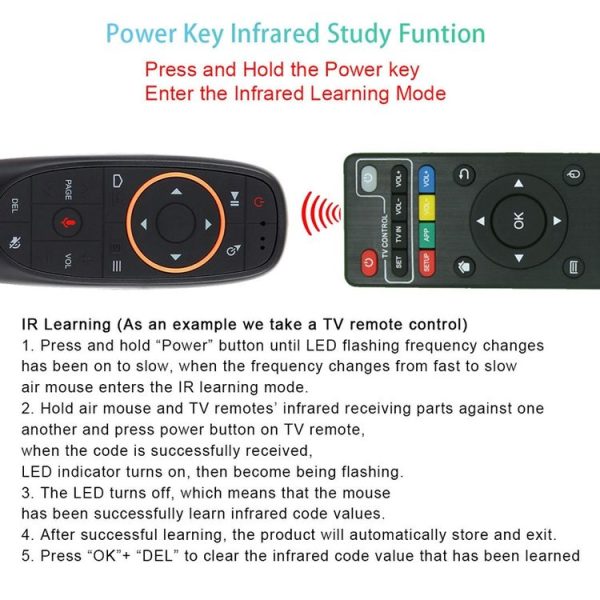 Intelligent Voice Remote Control With Learning Function, Style: G10S Pro BT Dual Mode - Image 5