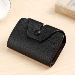 Organ Card Holder Large-capacity Card Sleeve For Men And Women, Color: Vertical Black
