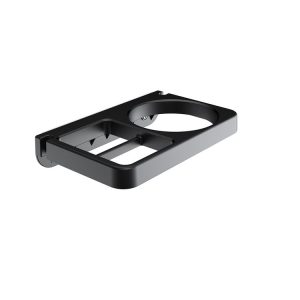 2-in-1 Hair Dryer Wall Mount Bracket Bathroom Shelf (Black)
