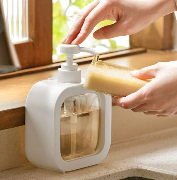 500ml Transparent Hand Sanitizer Split Bottle Plastic Press Type Emulsion Bottle - Image 6