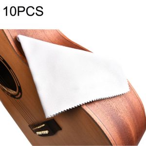 10PCS Wind Guitar Cleaning Cloth Piano Wipe Jean Cloth (Gray)