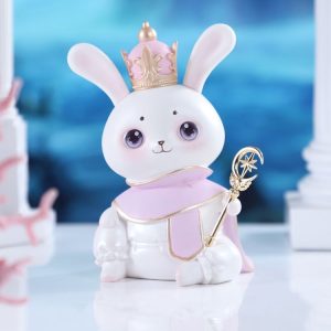 Piggy Banks God Rabbit Home Ornaments Gift Crafts, Size: Medium Purple Seated Position