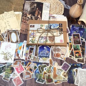 276 In 1 Vintage Oil Painting Handbook Material Kit Sticker Collage Set (SH002)