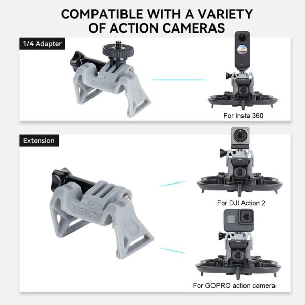 DJI Avata / Action 2 / Gopro Hero11 Black RCSTQ Extension Holder With 1 / 4 Screw - Image 4