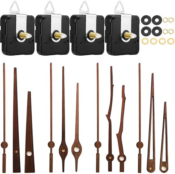 Quartz Clock Dial Repair Kit DIY Wall Clock Parts, Spec: 4 Movements+4 Sets Needles