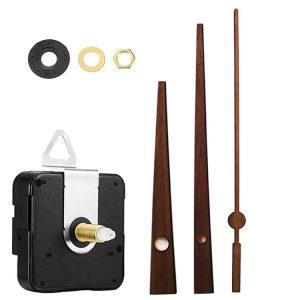 Quartz Clock Dial Repair Kit DIY Wall Clock Parts, Spec: Movement+S01 Wooden Needle