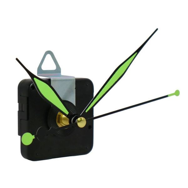 Shaft Length 18.5mm Quartz Clock Silent Movement + Luminous Hands DIY Kit, Spec: Movement+616