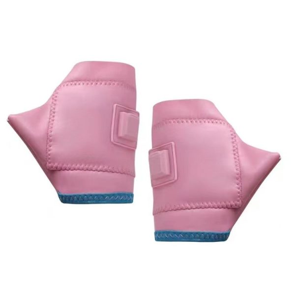 1 Pair Adjustable Temperature Rechargeable Intelligent Electric Heating Gloves Half Finger Gloves, Size: L (Pink)