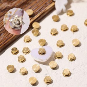 20pcs Metal Rotatable Bearing For DIY Crystal Jewelry Nail Art Decorations 3.7x3.5x2.2mm