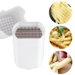 YG-PC01 44 Grid Potato Cutter Fast Stainless Steel Fries Cut With Cover (White)