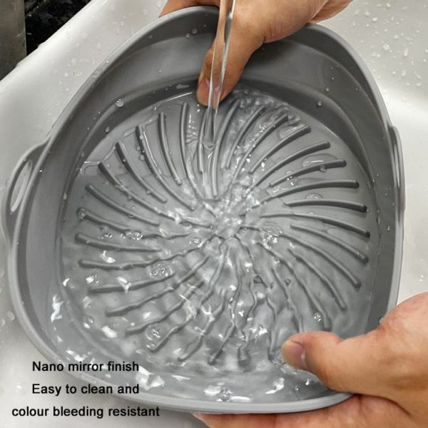 Air Fryer Grill Mat High Temperature Resistant Silicone Baking Tray, Specification: Rectangular Green - Image 5