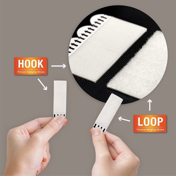 10pcs Picture Hanging Strips Hook and Loop Tape Picture Hanger 4.5x1.7cm - Image 3