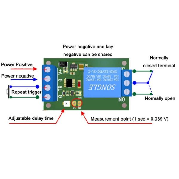 12V Protected Start Delay Relay Module - Image 4
