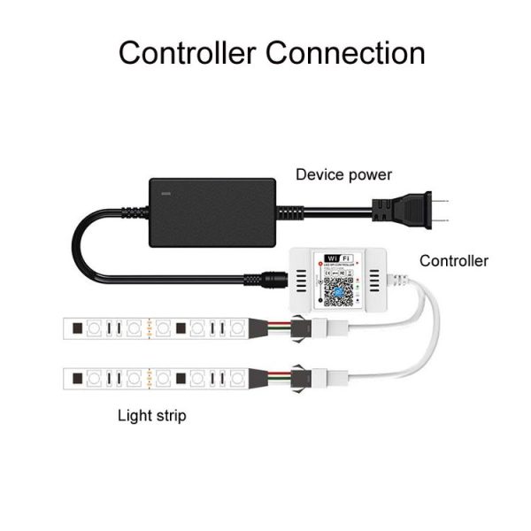 WIFI Wireless Symphony Light Bar Music Smart APP 2.4G Controller, Specification: Single Head - Image 6