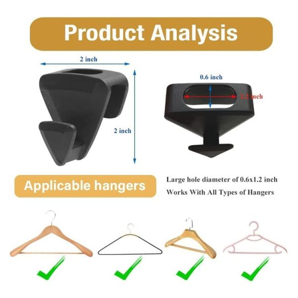 10pcs Triangle Clothes Hanger Hook Connection Hook Space Saving Connectors - Image 2
