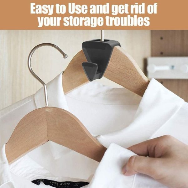 10pcs Triangle Clothes Hanger Hook Connection Hook Space Saving Connectors - Image 4