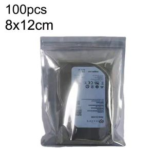 100pcs / Pack 8x12cm Anti-static Shielding Bag Hard Disk Insulation Bag Electronic Plastic Motherboard Packaging Bag