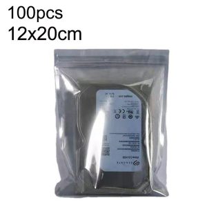 100pcs / Pack 12x20cm Anti-static Shielding Bag Hard Disk Insulation Bag Electronic Plastic Motherboard Packaging Bag