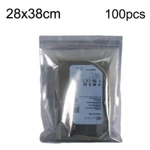 100pcs / pack 28x38cm Anti-static Shielding Bag Hard Disk Insulation Bag Electronic Plastic Motherboard Packaging Bag